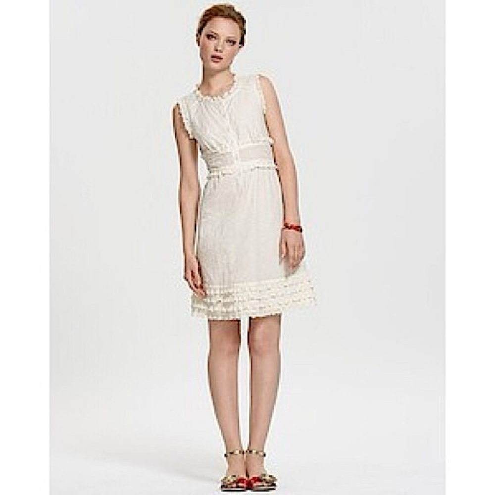 Vintage Marc By Marc Jacobs | Skull Embroidered Ruffle Dress
